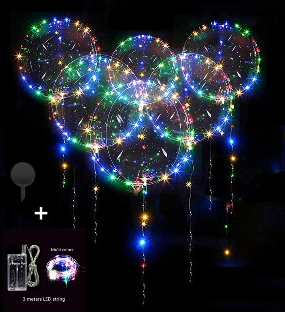 5 paczek balonów LED Light Up BoBo do dekoracji urodzin, wesel, przyjęć oraz świąt - Wianko - 4