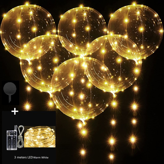 5 paczek balonów LED Light Up BoBo do dekoracji urodzin, wesel, przyjęć oraz świąt - Wianko - 3