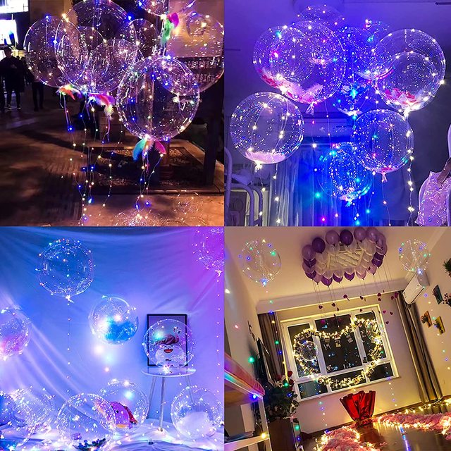 5 paczek balonów LED Light Up BoBo do dekoracji urodzin, wesel, przyjęć oraz świąt - Wianko - 6