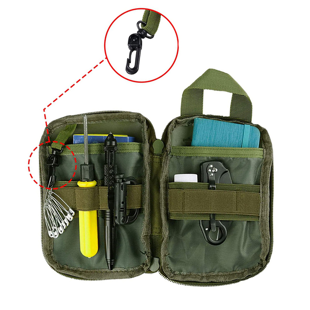 Torba taktyczna wojskowa Outdoor Molle na pas, wykonana z nylonu 1000D, wodoodporna, idealna na drobne narzędzia, klucze, telefon - Wianko - 10