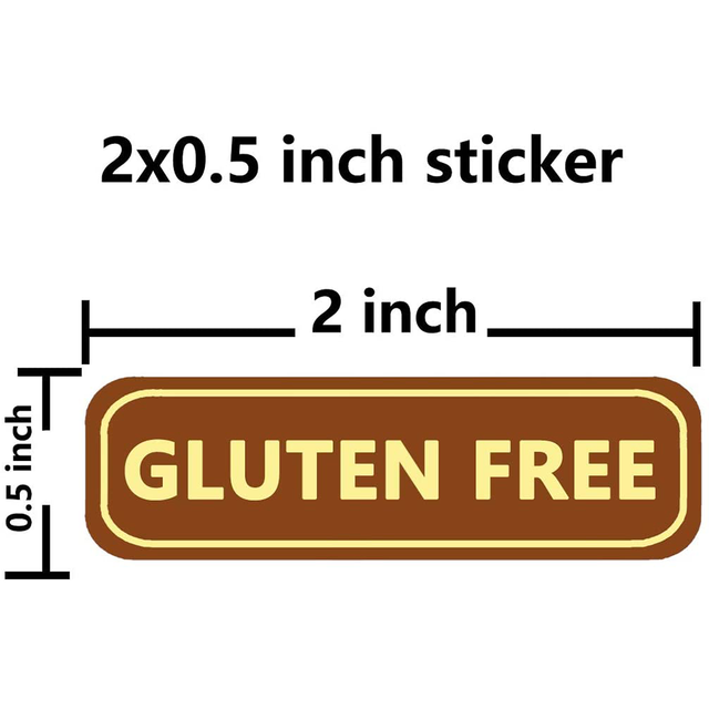 Naklejki na żywność dla wegan i osób z nietolerancją glutenu, 2x0.5 Cal, 500 sztuk na rolkę - Wianko - 2