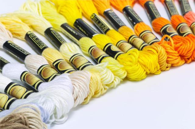 Nici do haftu krzyżykowego bawełniane, etykiety CXC, 10 sztuk, ściegiem krzyżykowym, motki w 11-2 kolorach - Wianko - 5