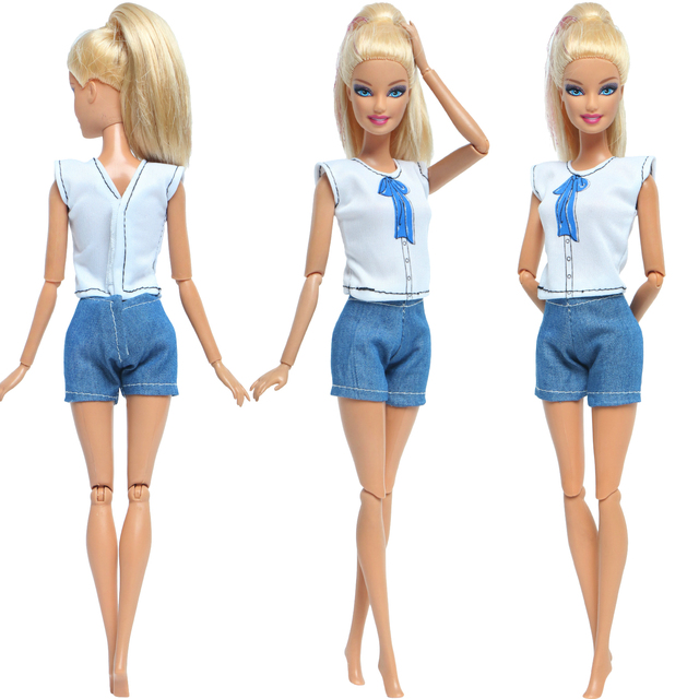 Ręcznie robione ubranka imprezowe dla lalki: mieszane akcesoria do sukienek, spódnica letnia, sexy spodnie, elegancka sukienka - zabawka dla lalek Barbie - Wianko - 8