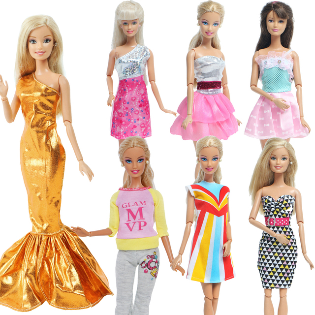 Ręcznie robione ubranka imprezowe dla lalki: mieszane akcesoria do sukienek, spódnica letnia, sexy spodnie, elegancka sukienka - zabawka dla lalek Barbie - Wianko - 1