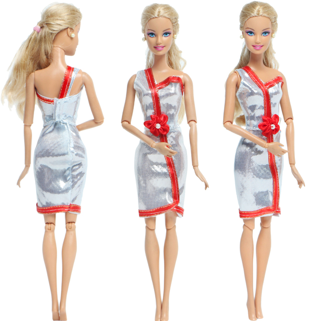 Ręcznie robione ubranka imprezowe dla lalki: mieszane akcesoria do sukienek, spódnica letnia, sexy spodnie, elegancka sukienka - zabawka dla lalek Barbie - Wianko - 9