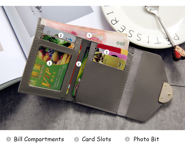Mały luksusowy portfel damski z skóry - portmonetka na karty kredytowe, kopertówka i portmonetka na pieniądze - Wianko - 1
