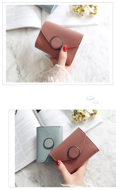 Mały luksusowy portfel damski z skóry - portmonetka na karty kredytowe, kopertówka i portmonetka na pieniądze - Wianko - 15
