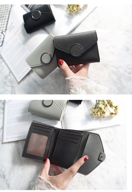 Mały luksusowy portfel damski z skóry - portmonetka na karty kredytowe, kopertówka i portmonetka na pieniądze - Wianko - 10