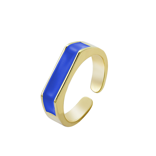Pierścień dla kobiety 2021, cukierkowy kolor, geometryczny motyw, regulowany, wysokiej klasy moda, popularny prezent świąteczny - Wianko - 5
