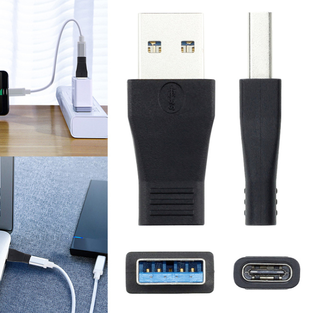 Konwerter danych USB 3.0 męski na USB 3.1 typ C żeński - laptopowy adapter OTG USB-C, KQS8 - Wianko - 1