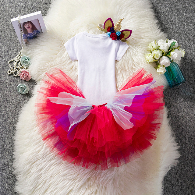 Letnia sukienka tiulowa dla niemowlęcia - 1. roczek - księżniczka-vestidos sukienki dziewczyny newborn chrzest ubranko - Wianko - 16