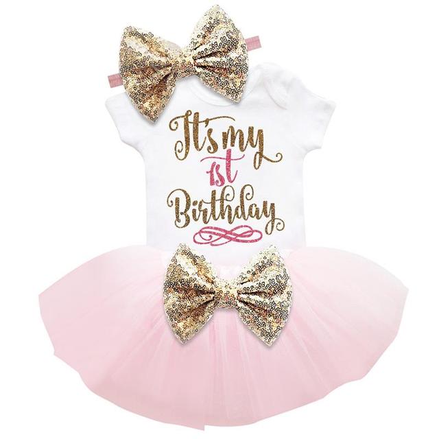 Letnia sukienka tiulowa dla niemowlęcia - 1. roczek - księżniczka-vestidos sukienki dziewczyny newborn chrzest ubranko - Wianko - 24