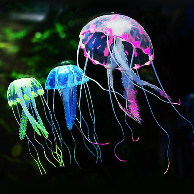 Świecąca figurka dekoracyjna meduzy do akwarium - 1 szt - Wianko - 1