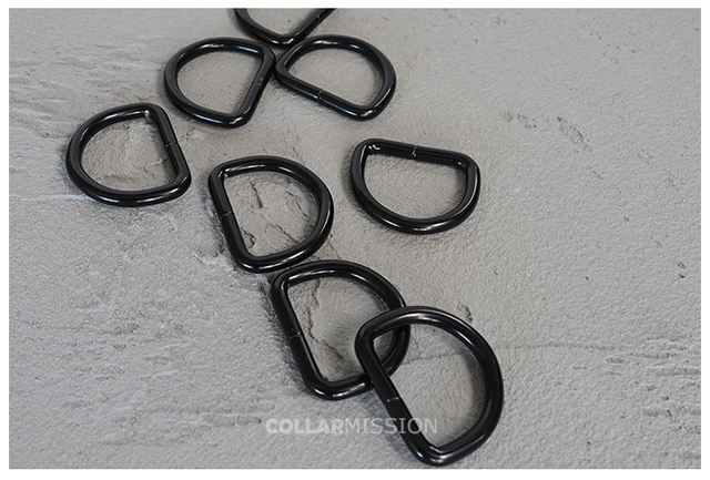 Niklowane d-ringi 25mm - akcesoria krawieckie - metalowe płaskie dee ring 8 rodzajów - Wianko - 12