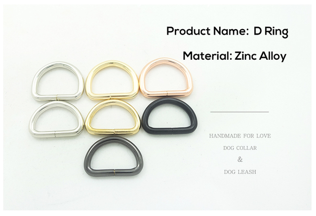 Niklowane d-ringi 25mm - akcesoria krawieckie - metalowe płaskie dee ring 8 rodzajów - Wianko - 2