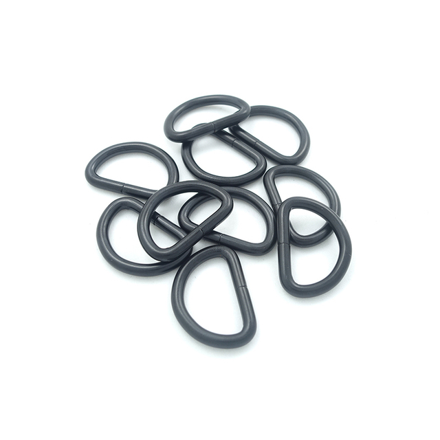 Niklowane d-ringi 25mm - akcesoria krawieckie - metalowe płaskie dee ring 8 rodzajów - Wianko - 18