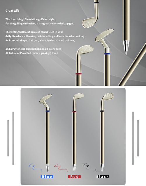 Nowość - Piłka golfowa ze stojakiem na długopisy i uchwytem, czarny tusz - Dekoracja biurka, prezent na urodziny, pamiątka związana z golfem - Wianko - 5