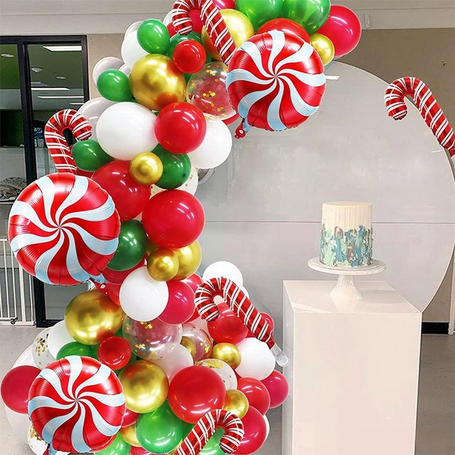 Dekoracja Bożonarodzeniowa - Girlanda Z Balonów na Boże Narodzenie 2021/2022 - Wianko - 7