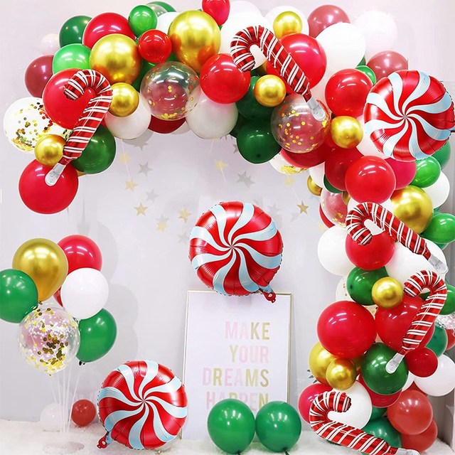 Dekoracja Bożonarodzeniowa - Girlanda Z Balonów na Boże Narodzenie 2021/2022 - Wianko - 8
