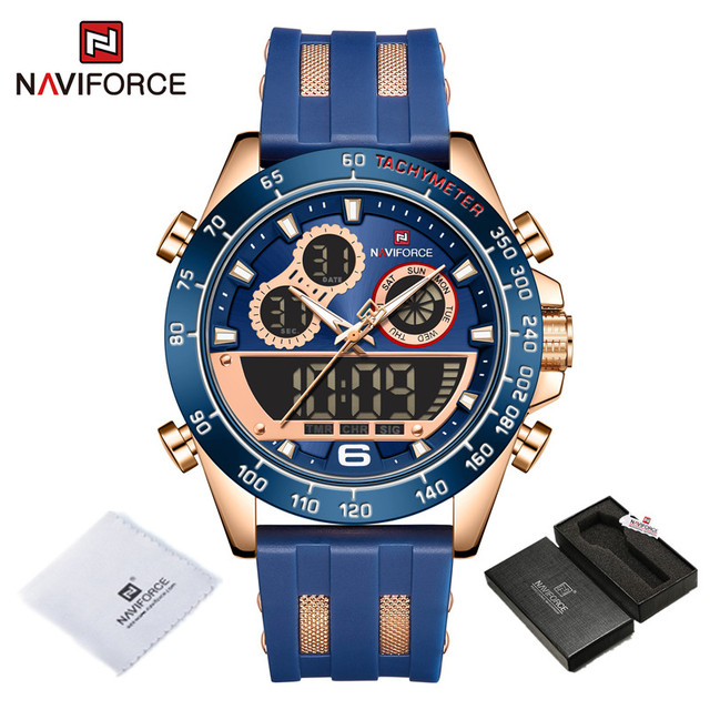 Męskie zegarki NAVIFORCE - moda, pomarańczowy pasek, cyfrowy chronograf, kwarcowy, wojskowy, wodoodporny - Wianko - 26