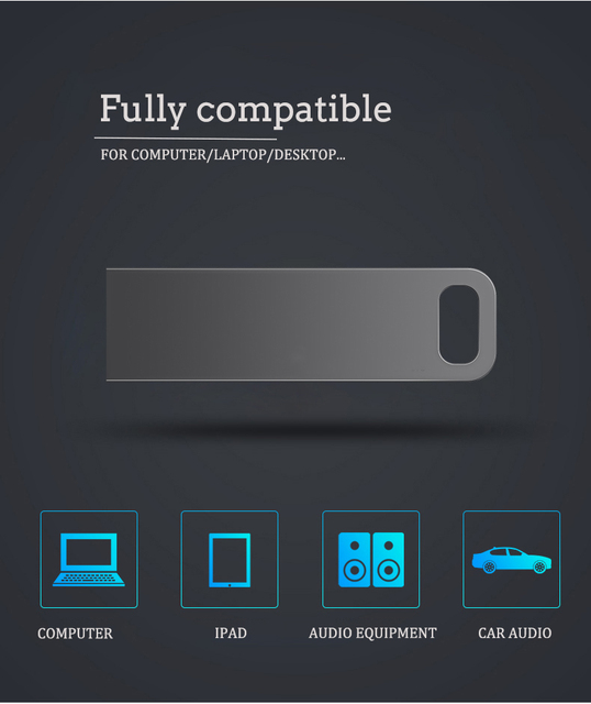 Pendrive 64GB i 128GB o wysokiej prędkości - dyski flash USB 32GB, 16GB, 8GB, 4GB, metalowe - Wianko - 2