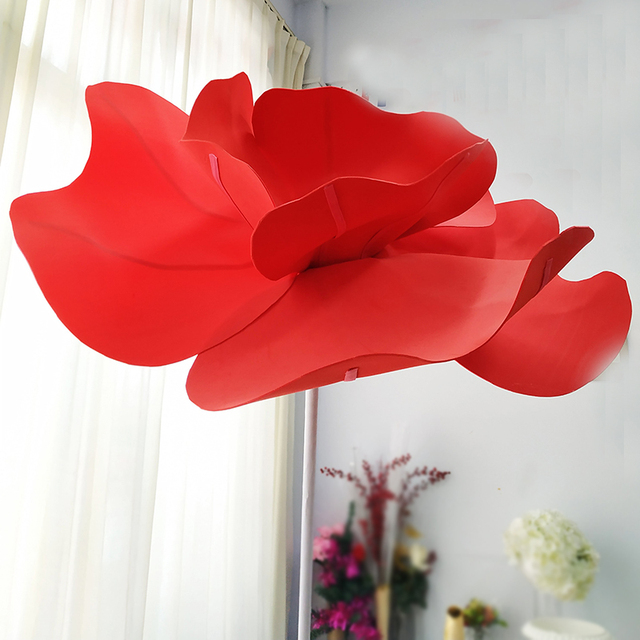 80 cm gigantyczna sztuczna róża z kwiatkiem macierzystym - kwiaty piankowe do dekoracji ślubnej, hotelowej, centrów handlowych - Wianko - 15