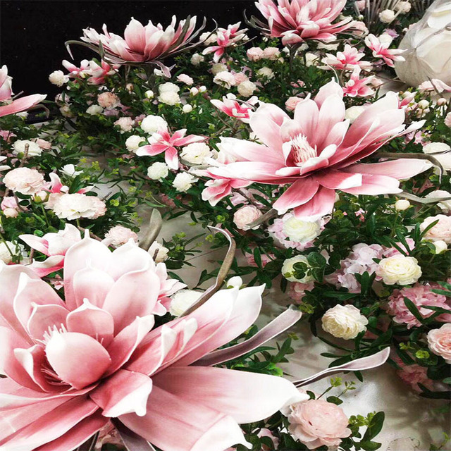 80 cm gigantyczna sztuczna róża z kwiatkiem macierzystym - kwiaty piankowe do dekoracji ślubnej, hotelowej, centrów handlowych - Wianko - 26