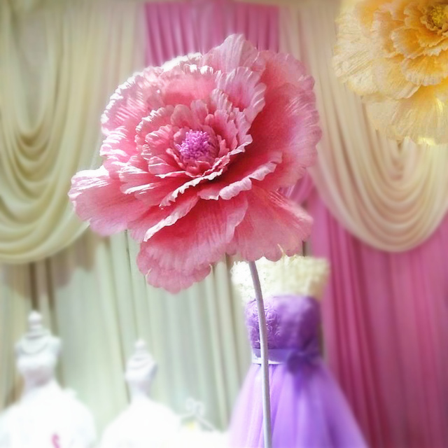 80 cm gigantyczna sztuczna róża z kwiatkiem macierzystym - kwiaty piankowe do dekoracji ślubnej, hotelowej, centrów handlowych - Wianko - 18