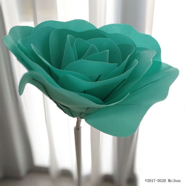 80 cm gigantyczna sztuczna róża z kwiatkiem macierzystym - kwiaty piankowe do dekoracji ślubnej, hotelowej, centrów handlowych - Wianko - 19