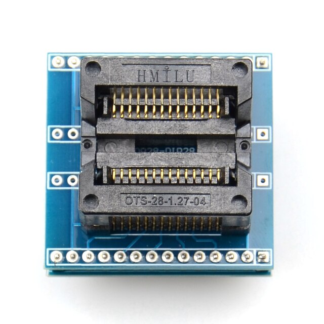 Adapter programatora SOIC28 SOP28 DIP28 to gniazdo 100% oryginalne o szerokości korpusu 7.5MM. Przygotowany do testowania IC układów o szerokości 300MIL - Wianko - 1