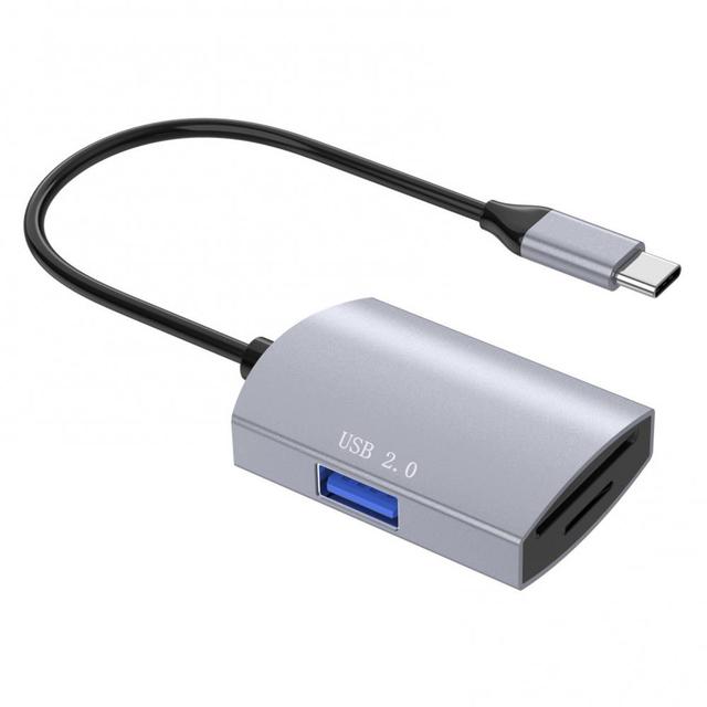 Adapter 3-w-1 typ C Hub USB 2.0 - czytnik kart mikro SD/TF, OTG i stacja dokująca z ładowaniem micro USB - Wianko - 6