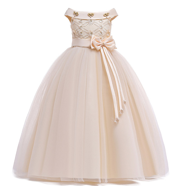 Druhna sukienka dla dziewczynki biała z wycięciem na plecach, idealna dla małych księżniczek, rozmiar 10-12 lat - Wianko - 10
