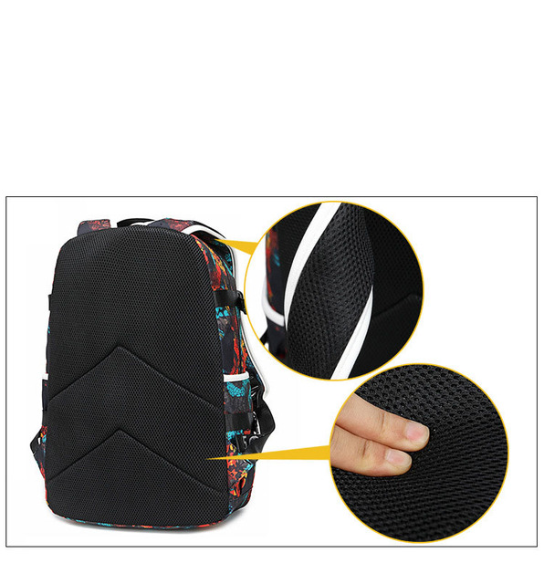 Szkolny plecak Anime Tokio Ghul z portem USB i wzorem węża - Wianko - 4