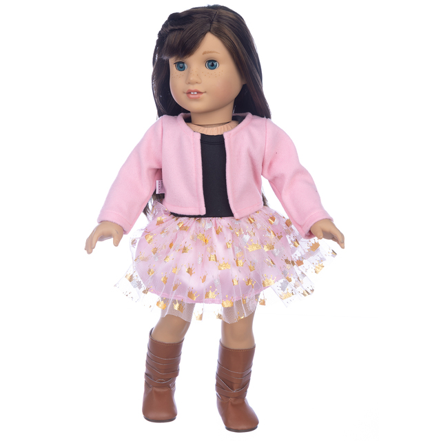 Jesienny strój 2021 dla lalki 18-calowej - amerykańska dziewczyna, Boże Narodzenie - Wianko - 3