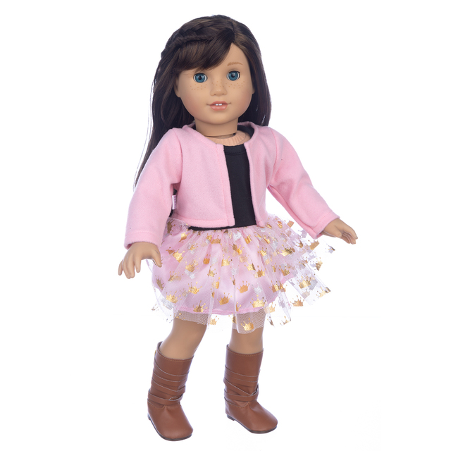 Jesienny strój 2021 dla lalki 18-calowej - amerykańska dziewczyna, Boże Narodzenie - Wianko - 2