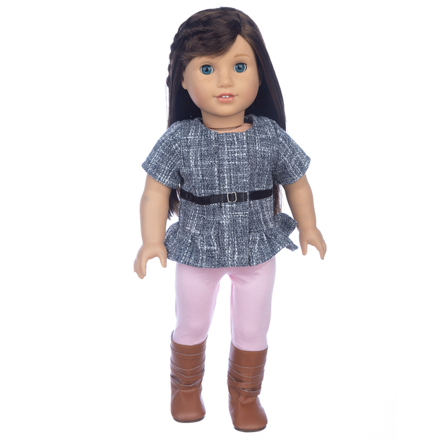 Jesienny strój 2021 dla lalki 18-calowej - amerykańska dziewczyna, Boże Narodzenie - Wianko - 6
