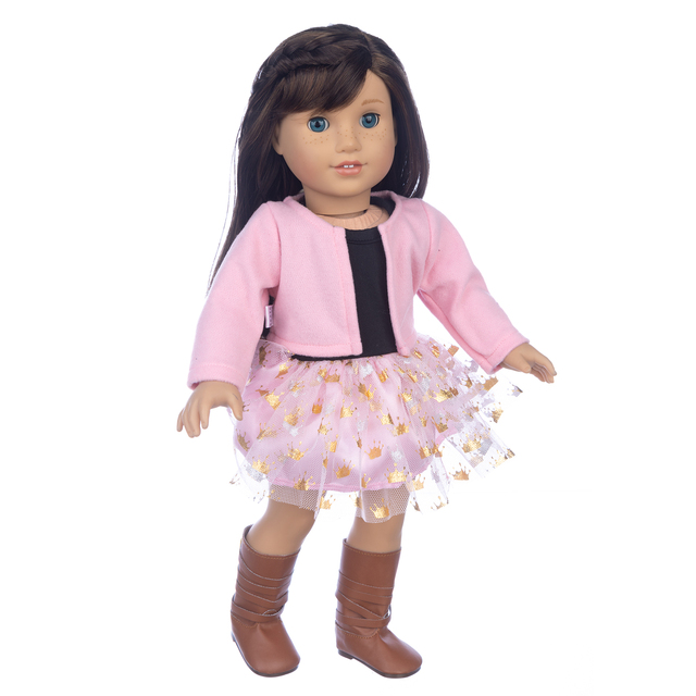 Jesienny strój 2021 dla lalki 18-calowej - amerykańska dziewczyna, Boże Narodzenie - Wianko - 4