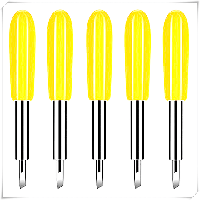 5 sztuk wymiennych ostrzy 30 stopni do plotera, frezarki do cięcia winylu i drewna, stal wolframowa, Roland lub Cricut - Wianko - 1