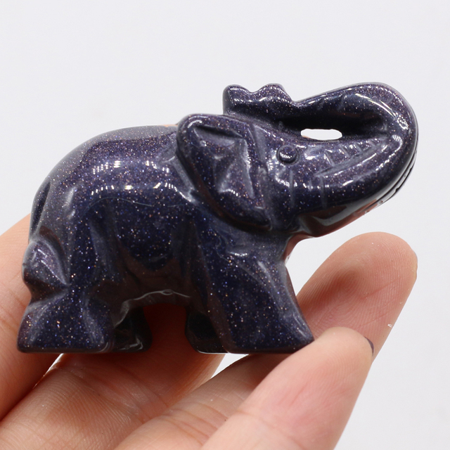 Ozdoba z kamienia naturalnego w kształcie słonia do robienia biżuterii DIY 30x50mm - Wianko - 5