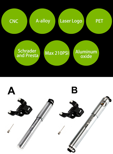 Pompa rowerowa WEST BIKING wysokie ciśnienie 160 PSI z mini uchwytem i manometrem - Wianko - 32