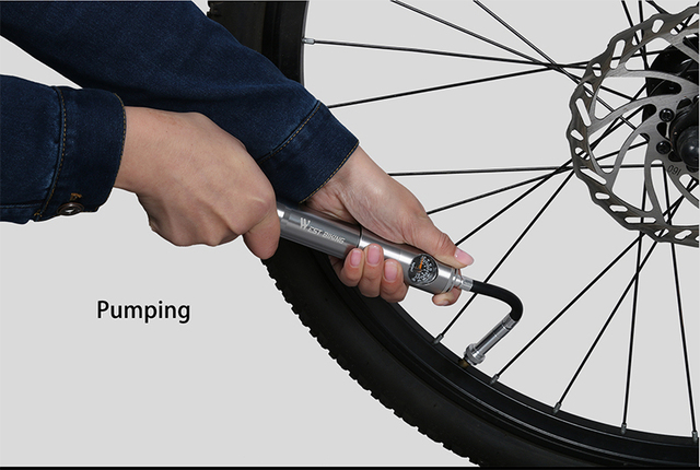 Pompa rowerowa WEST BIKING wysokie ciśnienie 160 PSI z mini uchwytem i manometrem - Wianko - 30