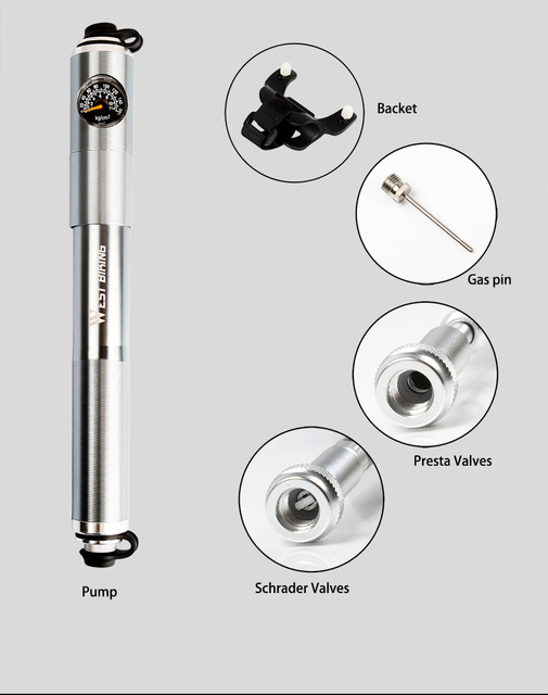 Pompa rowerowa WEST BIKING wysokie ciśnienie 160 PSI z mini uchwytem i manometrem - Wianko - 22