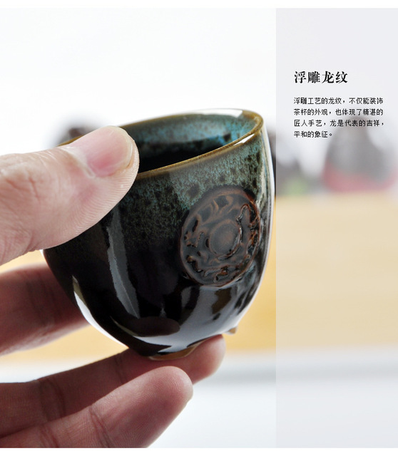 Kubek ceramiczny do herbaty Kung Fu z motywem karpi - Wianko - 11