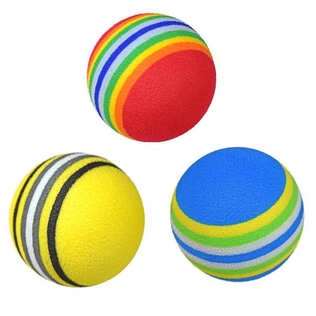 10 sztuk/worek pianki EVA Hot New Rainbow gąbka golfowa do treningu - żółty/czerwony/niebieski - Wianko - 9