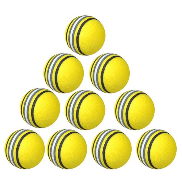 10 sztuk/worek pianki EVA Hot New Rainbow gąbka golfowa do treningu - żółty/czerwony/niebieski - Wianko - 12