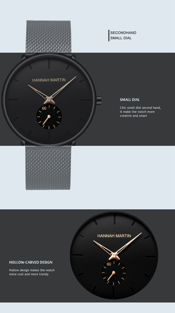 Nowy zegarek męski chronograf z mechanizmem kwarcowym - Hannah Martin, wysokiej jakości stal nierdzewna, wodoodporny - Wianko - 9