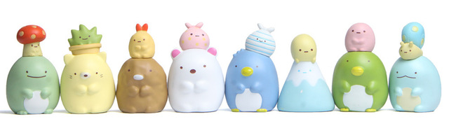 Zestaw 8 sztuk figurki mini model dekoracja biurka stojak na talerze zabawki Cartoon Anime Sumikko Gurashi Corner Creature - Wianko - 6