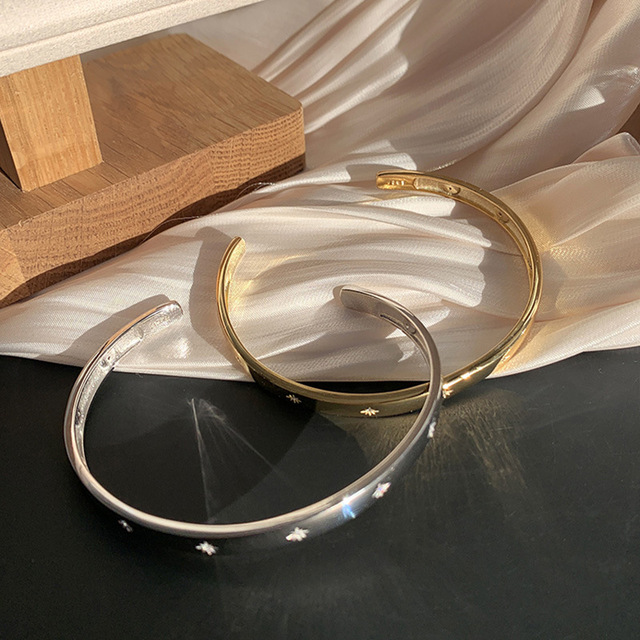 Srebrna bransoletka z giwazdką - Wedding Party 2021: 925 srebro, biżuteria dla kobiet SL156 - Wianko - 8