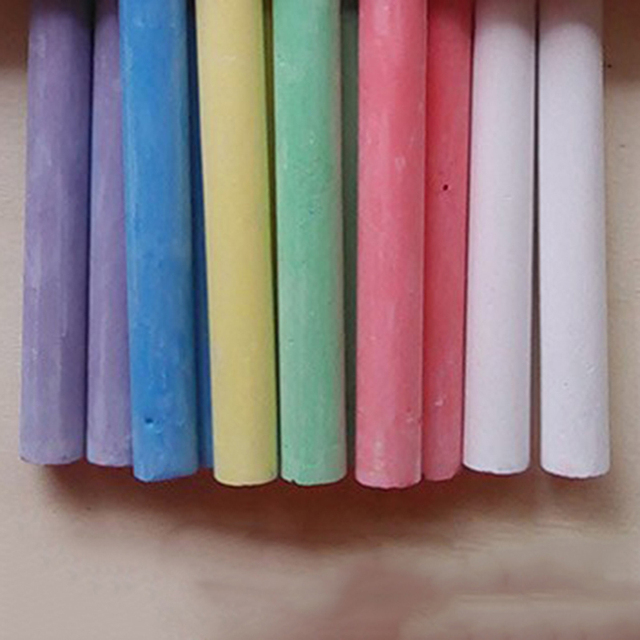 Zestaw 12 sztuk zmywalnej kredy dla dzieci i dorosłych w 6 kolorach - idealny do tablic szkolnych i kuchni - Wianko - 4