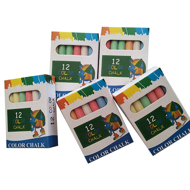 Zestaw 12 sztuk zmywalnej kredy dla dzieci i dorosłych w 6 kolorach - idealny do tablic szkolnych i kuchni - Wianko - 2